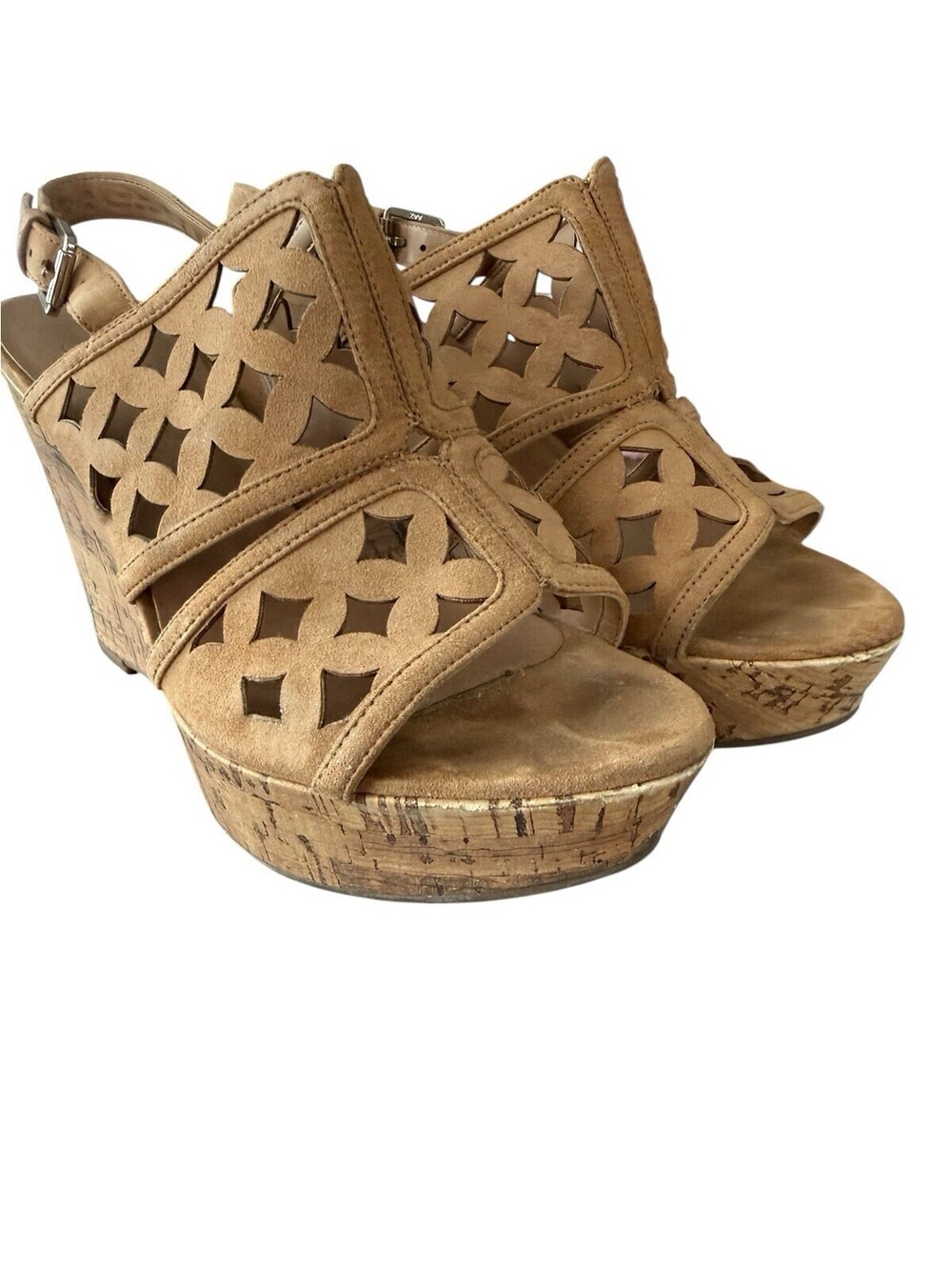 Franco Sarto Slip On Wedge Heel Shea Camel Fabric Upper Size & Comes W Box Boho